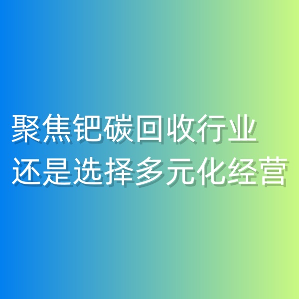清輝鈀碳回收日記550，聚焦鈀碳回收行業(yè),還是選擇多元化經(jīng)營